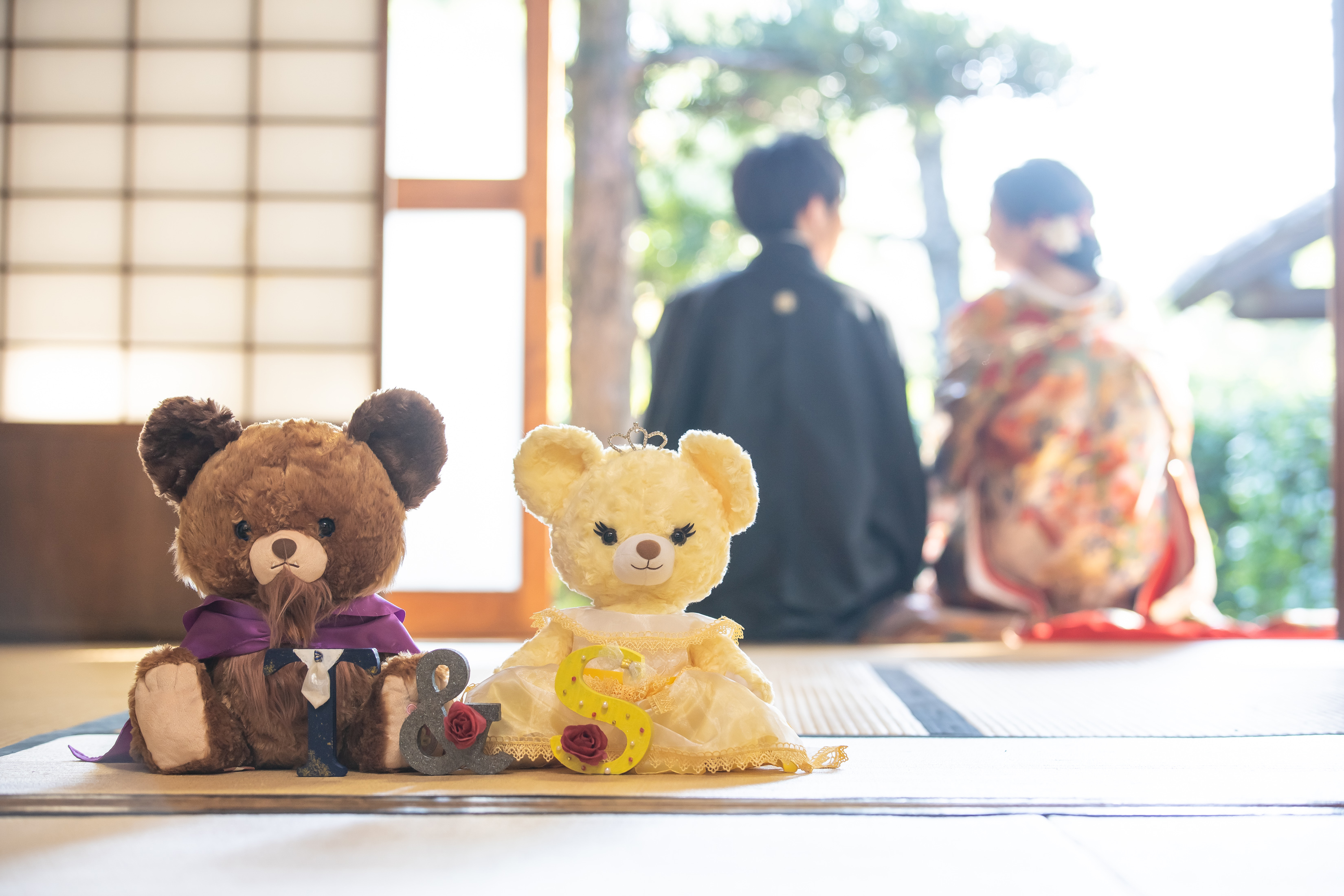 名古屋 秋の和装前撮り 紅葉の中での撮影