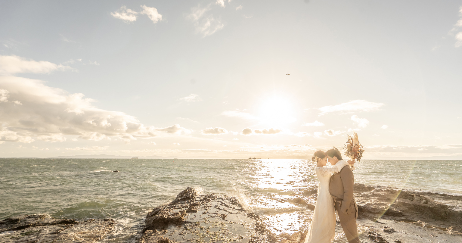 名古屋で人気の洋装ロケーションフォト・前撮り｜フォトウェディングを安く済ませるサンライズデジタル