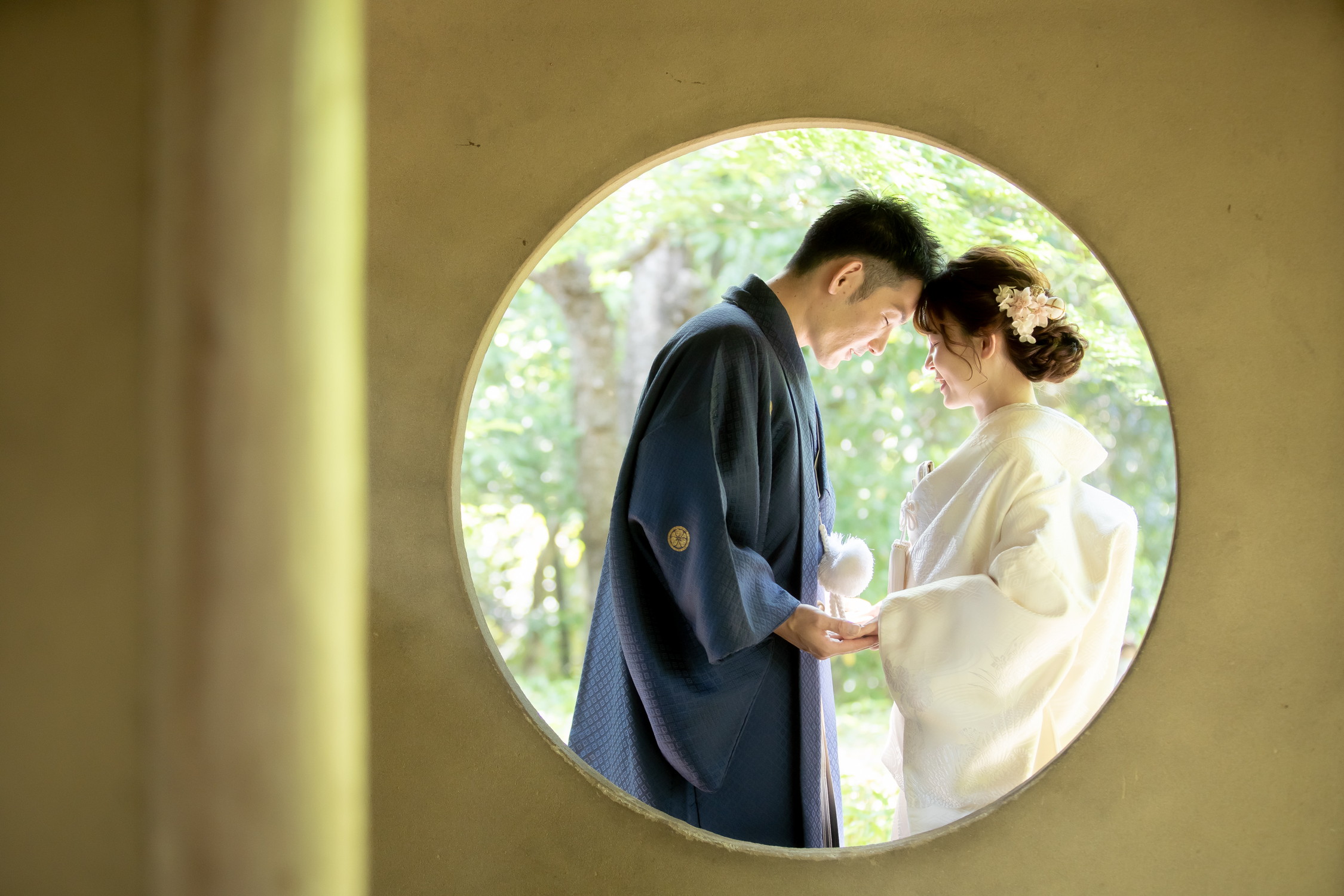 名古屋のフォトスタジオで和装前撮りロケーションフォトは白鳥庭園にて｜サンライズデジタル