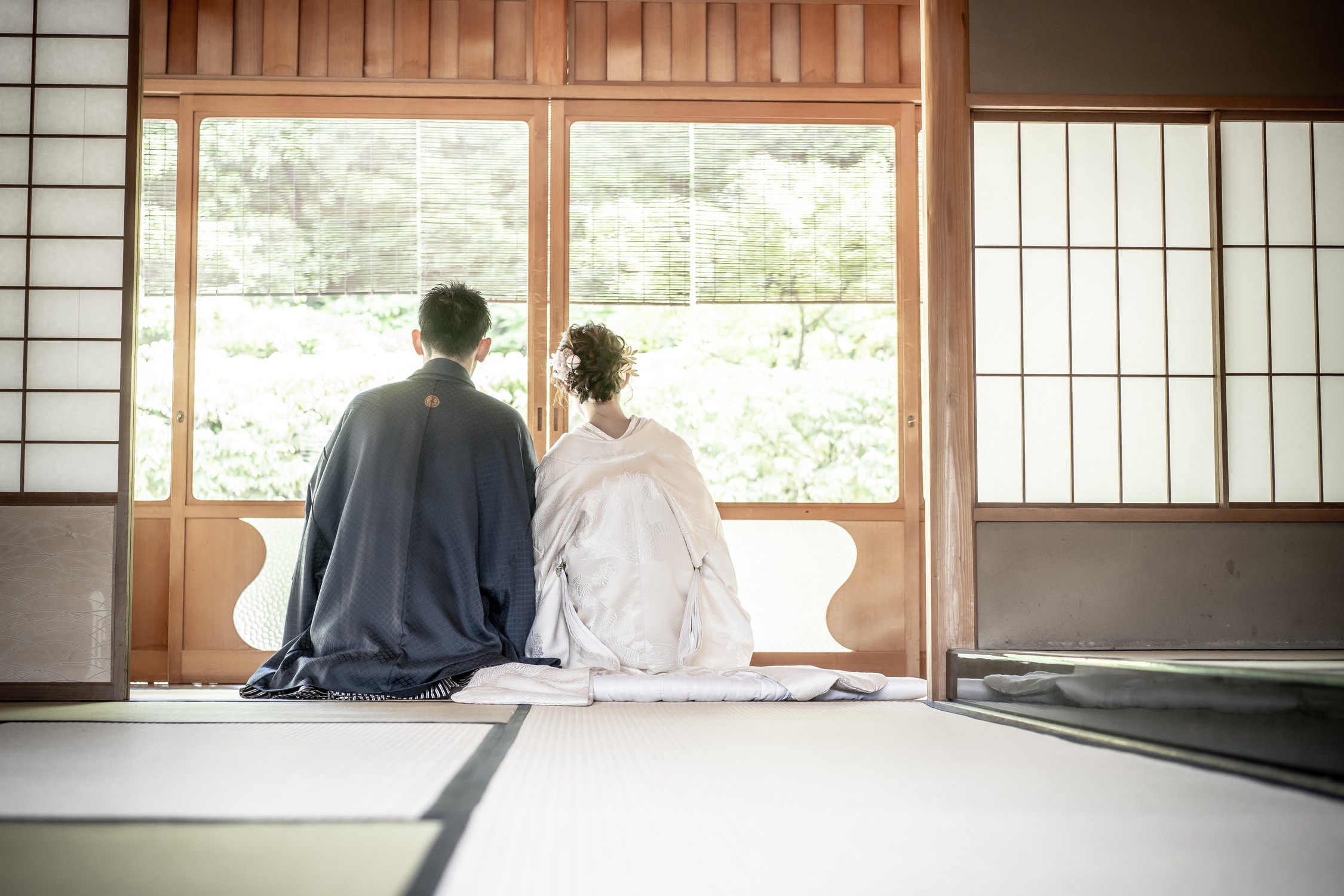 名古屋のフォトスタジオで和装前撮りロケーションフォトは白鳥庭園にて｜サンライズデジタル