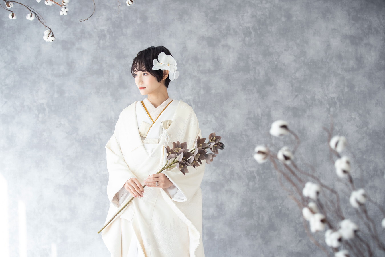 ペットと和装スタジオ｜花嫁さんのソロショット