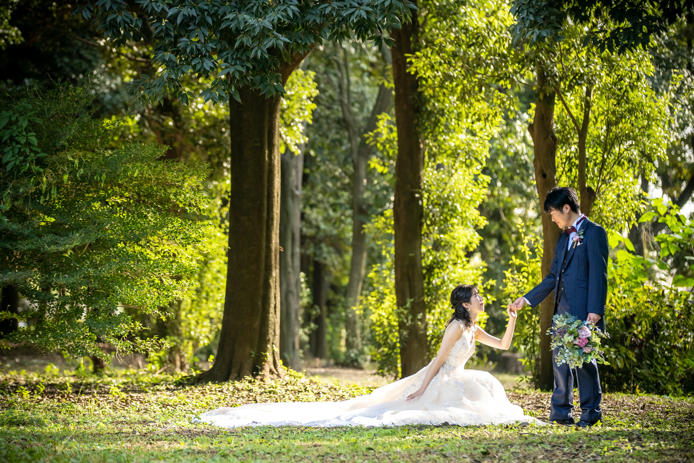 フォトスタジオ前撮りロケーションフォトは名古屋の庄内緑地公園