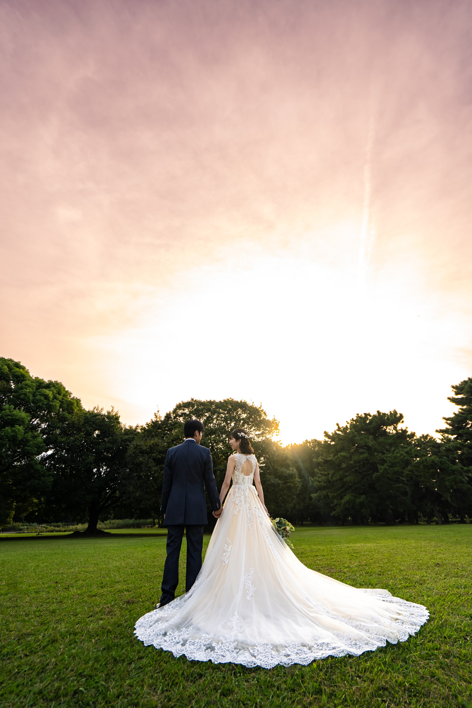 フォトスタジオ前撮りロケーションフォトは名古屋の庄内緑地公園