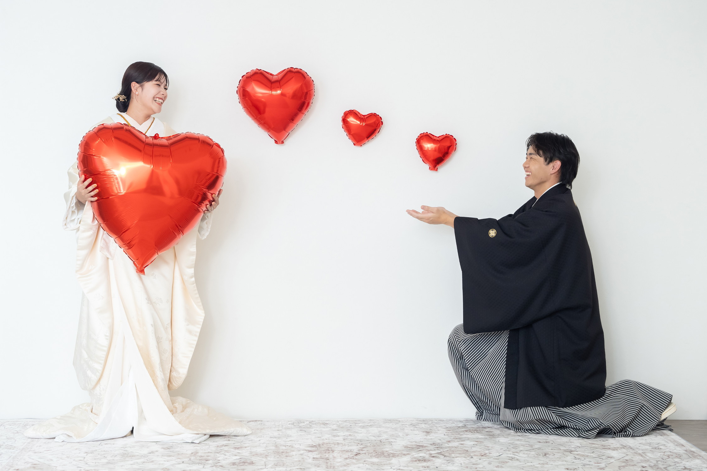 和装スタジオ前撮り 名古屋サンライズデジタル バルーン 白無垢