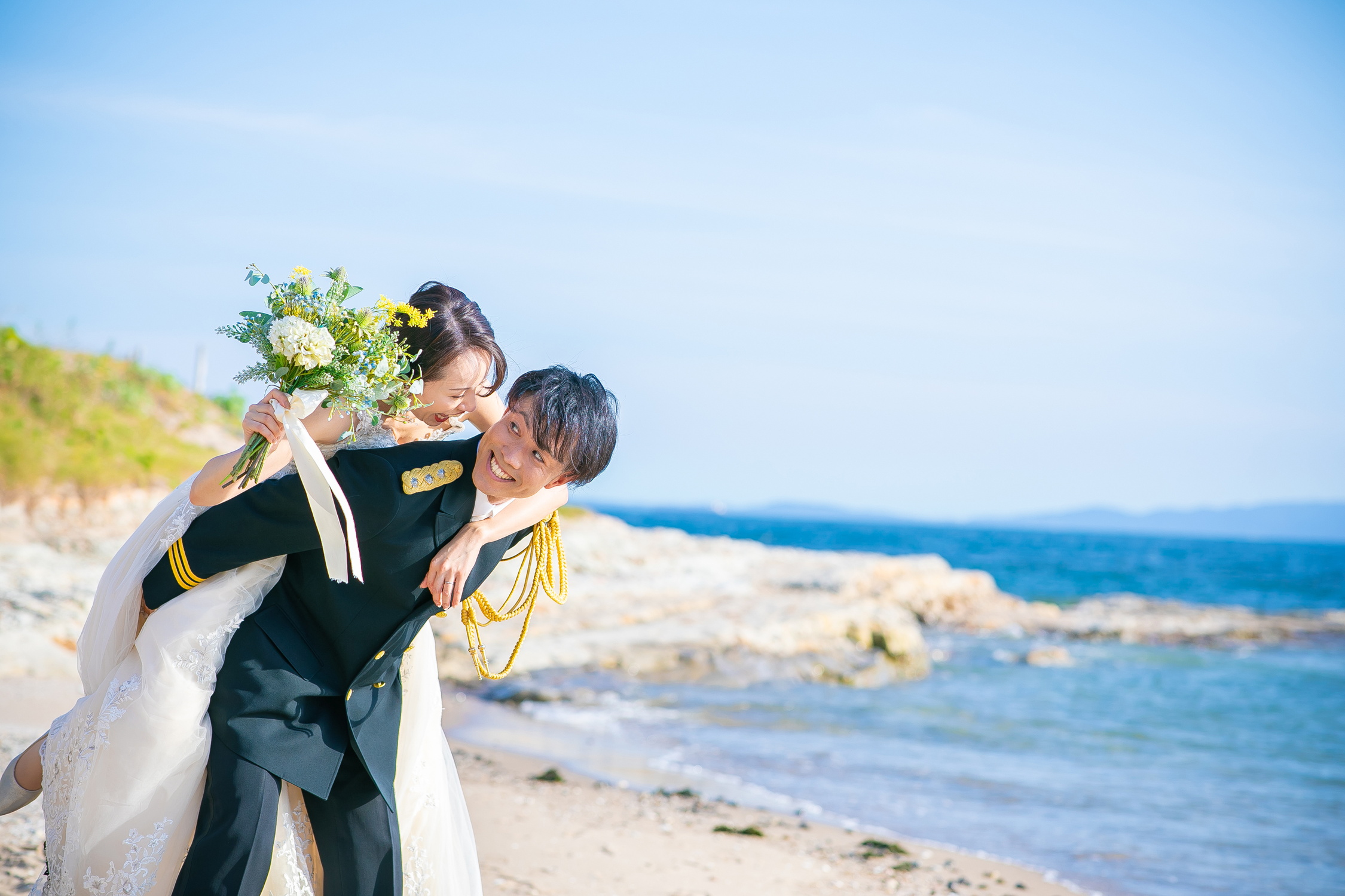 野間灯台ロケーションフォト名古屋　サンライズデジタル　おんぶショット