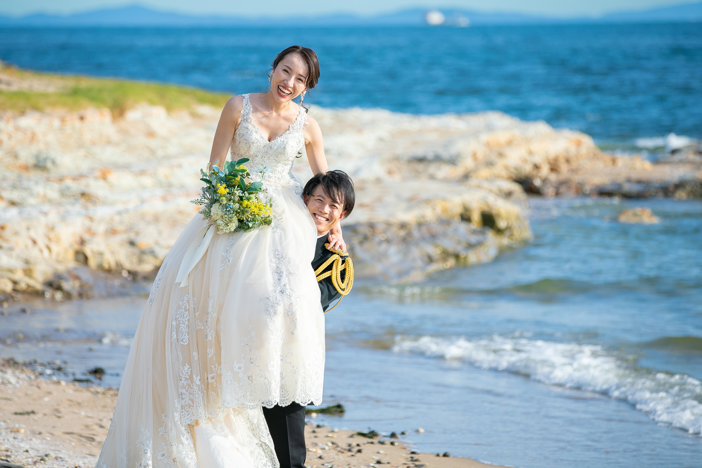 野間灯台ロケーションフォト名古屋　サンライズデジタル　肩車