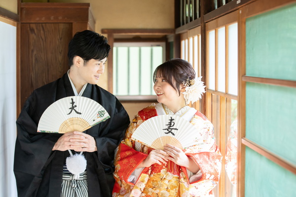 名古屋和装ロケーション｜夫妻扇子